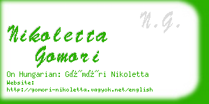 nikoletta gomori business card
